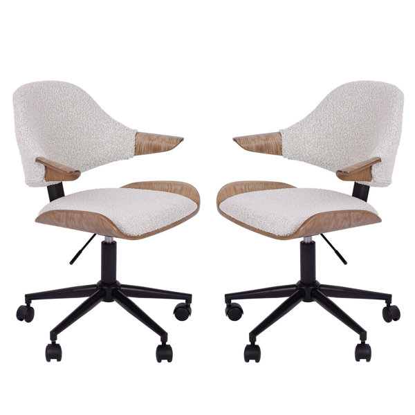 Corrigan Studio® Upholstered Swivel Height Adjustable Home Office Task